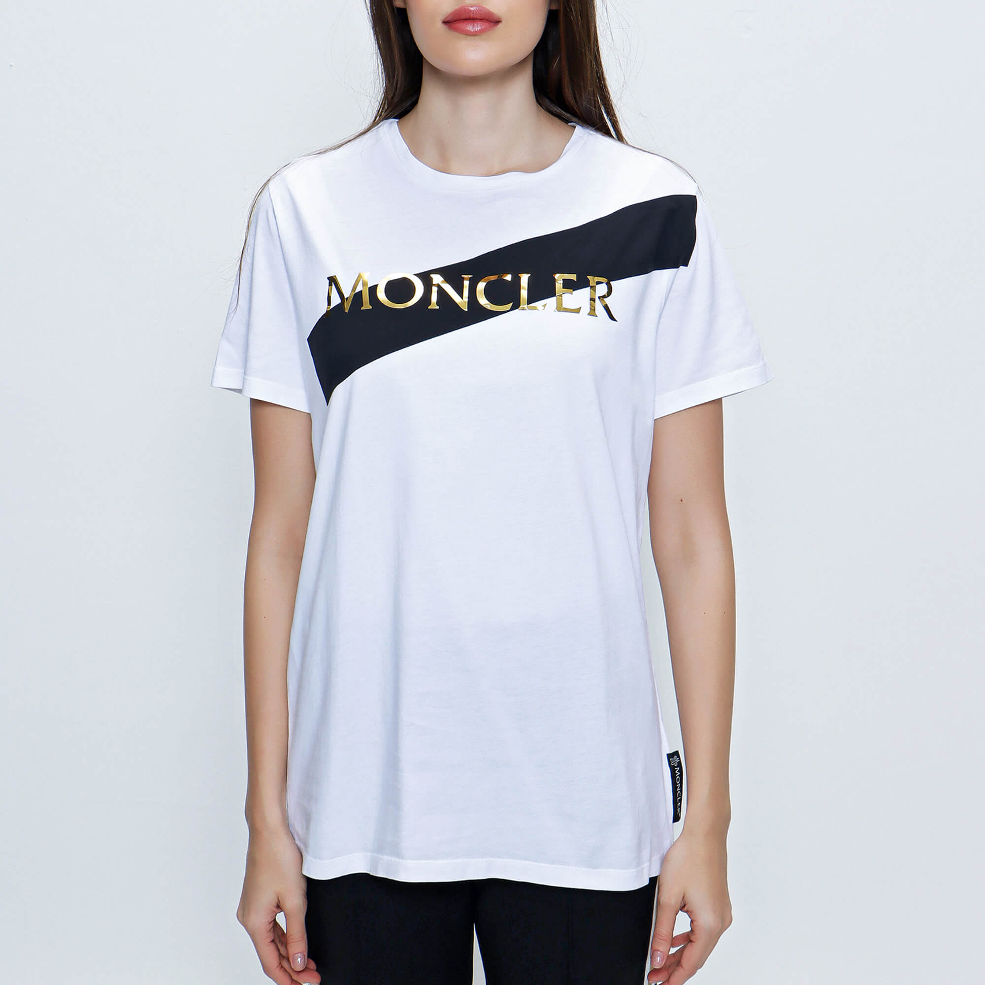 Moncler - White Gold Moncler Print Cotton Girocollo T shirt 